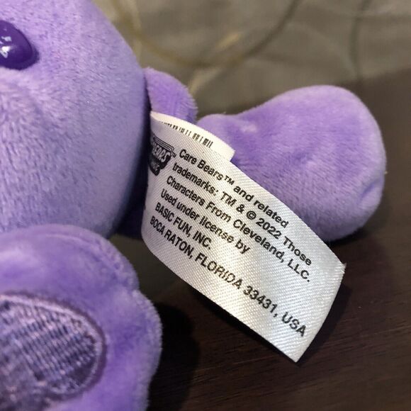 Care Bears Share Bear Purple Plush Stuffed Animal Toy 9" Basic Fun Lollipops Toy - Picture 10 of 11